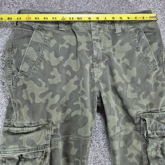 Superdry Cargo Trousers Mens 34x32 Green Camo Pants Utility Military Combat - Picture 7 of 10